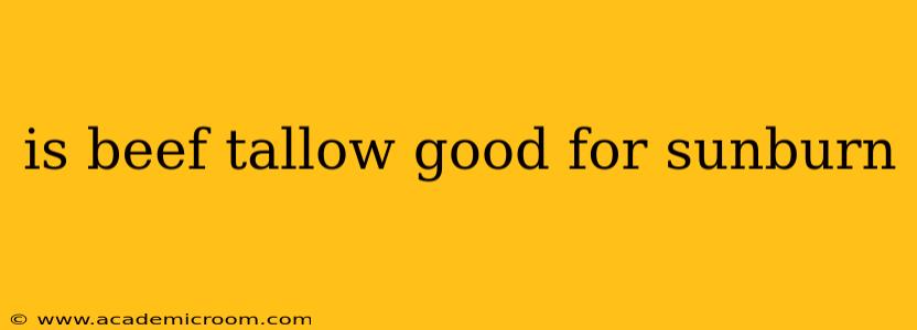 is beef tallow good for sunburn