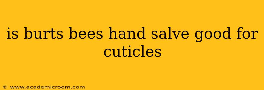 is burts bees hand salve good for cuticles