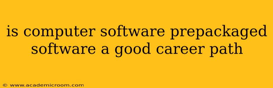 is computer software prepackaged software a good career path