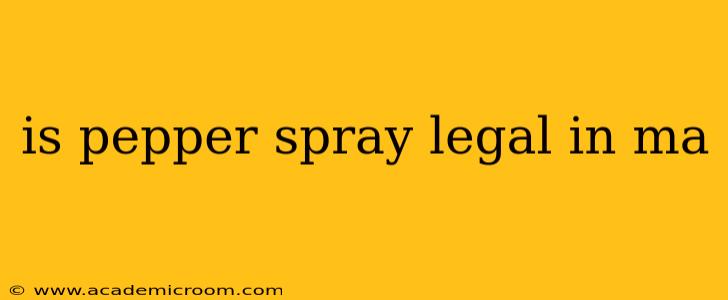 is pepper spray legal in ma