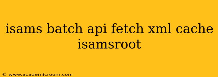 isams batch api fetch xml cache isamsroot