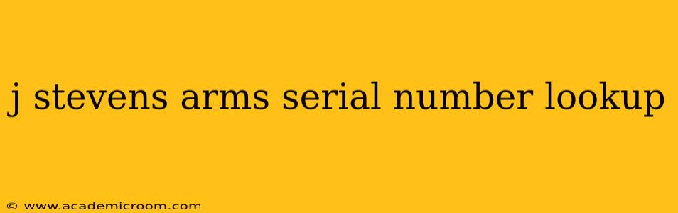 j stevens arms serial number lookup