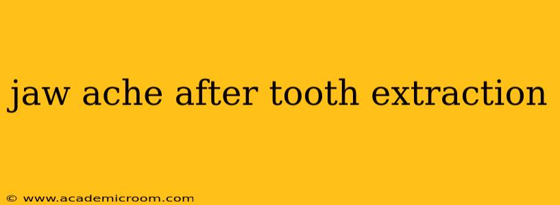 jaw ache after tooth extraction