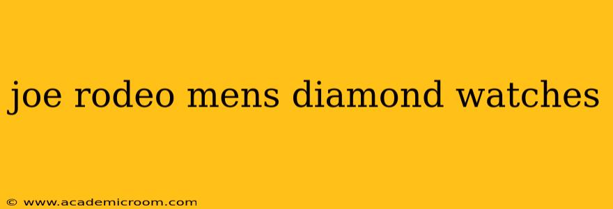 joe rodeo mens diamond watches