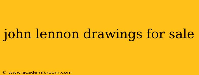 john lennon drawings for sale
