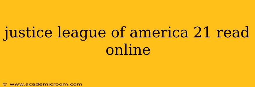 justice league of america 21 read online