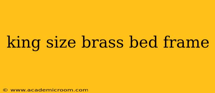 king size brass bed frame