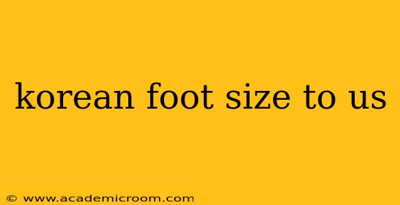 korean foot size to us