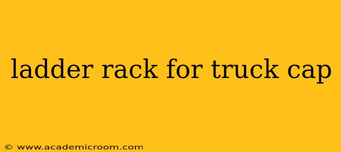 ladder rack for truck cap