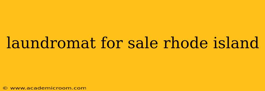 laundromat for sale rhode island