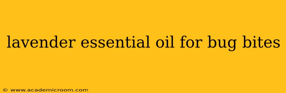 lavender essential oil for bug bites