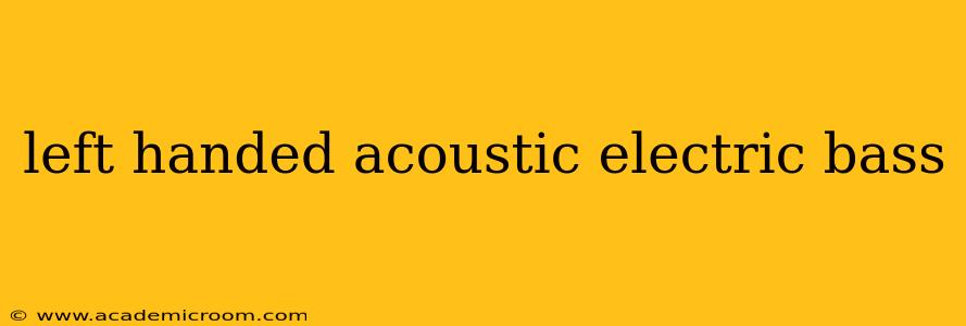 left handed acoustic electric bass
