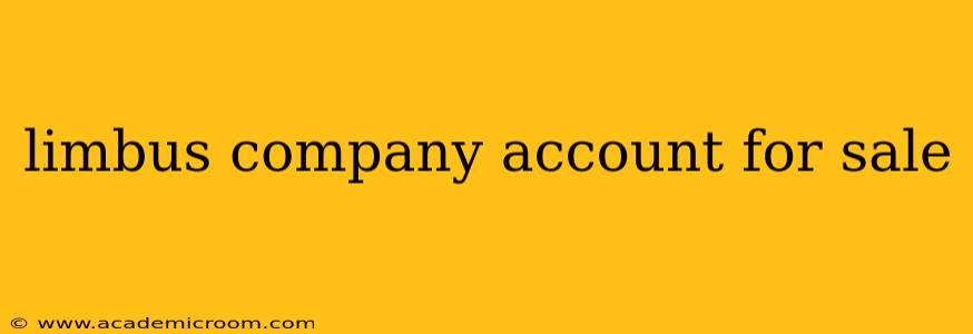 limbus company account for sale