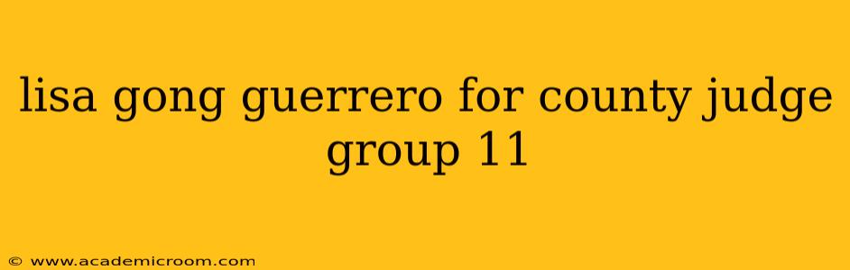 lisa gong guerrero for county judge group 11