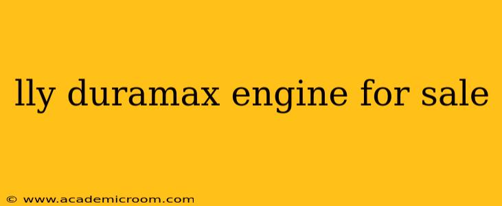 lly duramax engine for sale