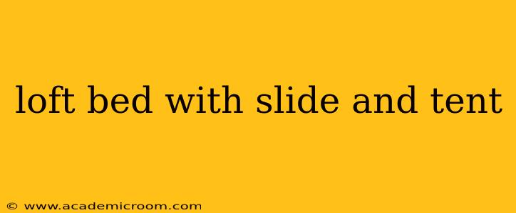 loft bed with slide and tent