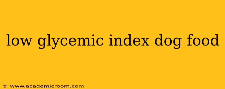 low glycemic index dog food