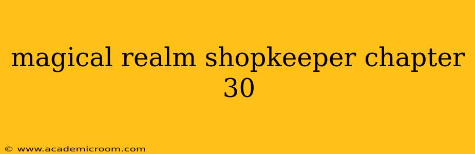 magical realm shopkeeper chapter 30