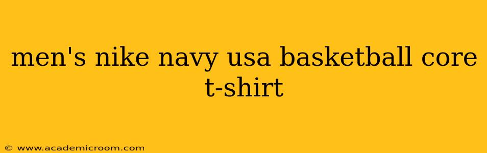 men's nike navy usa basketball core t-shirt
