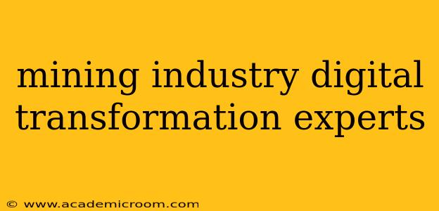 mining industry digital transformation experts
