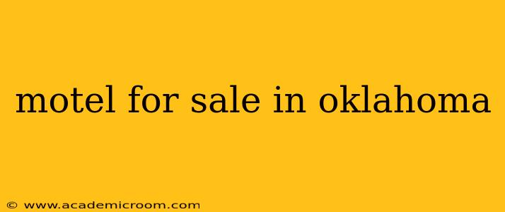 motel for sale in oklahoma