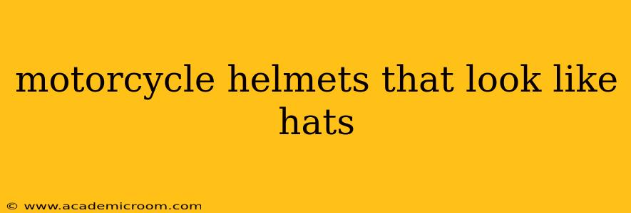 motorcycle helmets that look like hats
