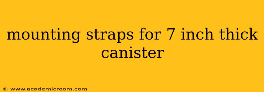 mounting straps for 7 inch thick canister