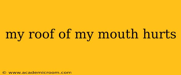 my roof of my mouth hurts