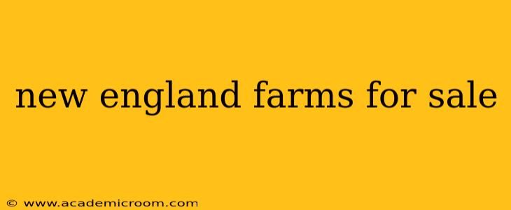 new england farms for sale