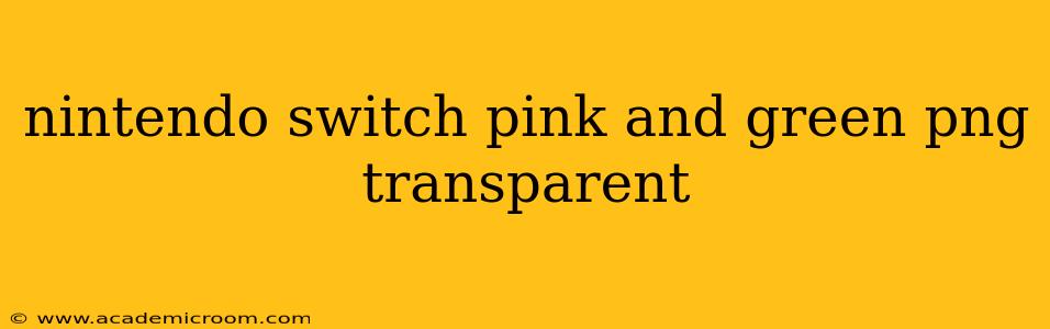 nintendo switch pink and green png transparent