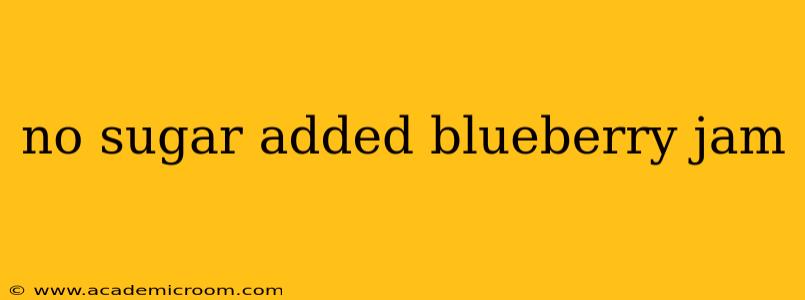 no sugar added blueberry jam