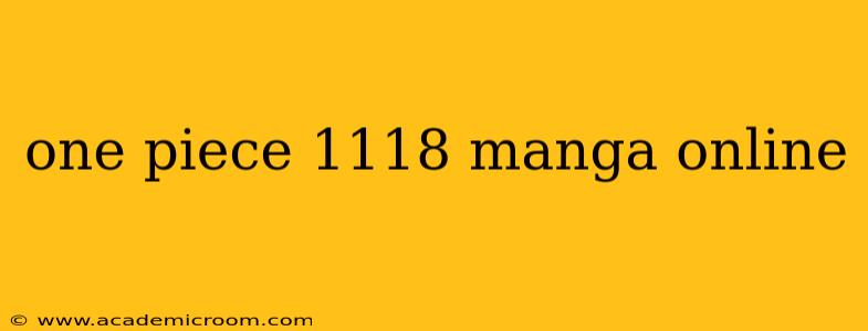 one piece 1118 manga online