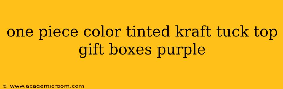one piece color tinted kraft tuck top gift boxes purple