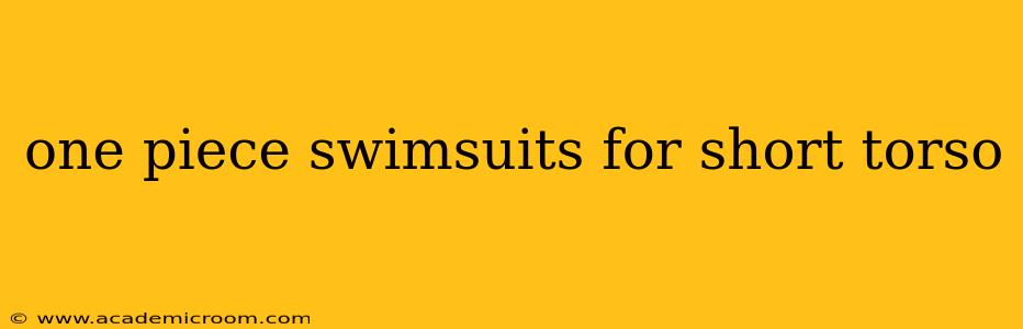 one piece swimsuits for short torso