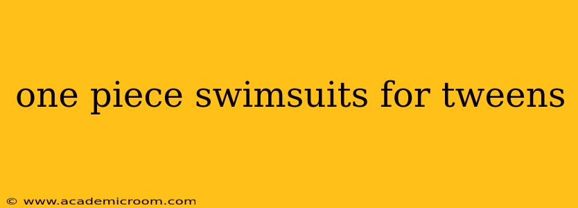 one piece swimsuits for tweens