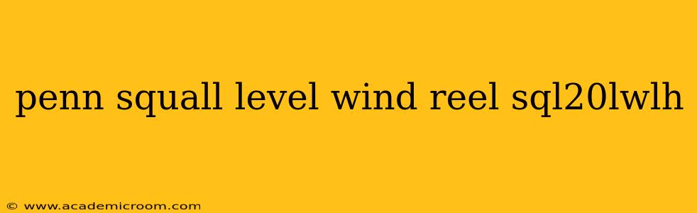 penn squall level wind reel sql20lwlh