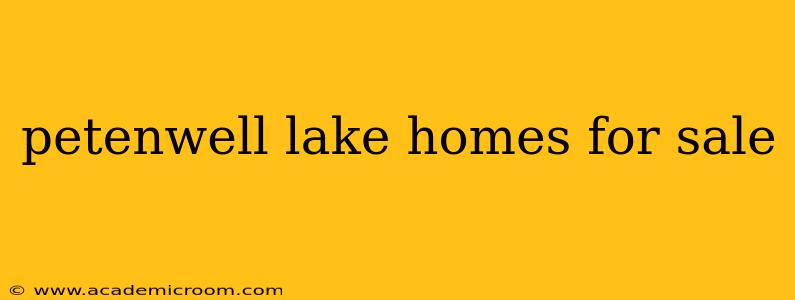 petenwell lake homes for sale