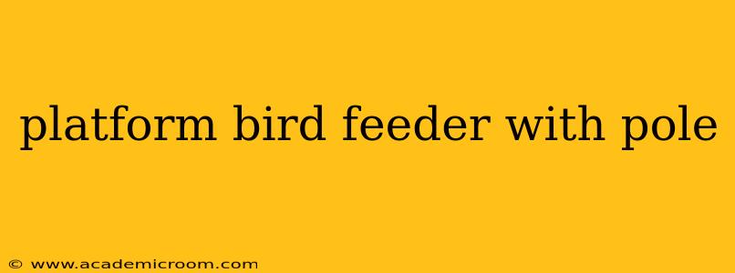 platform bird feeder with pole