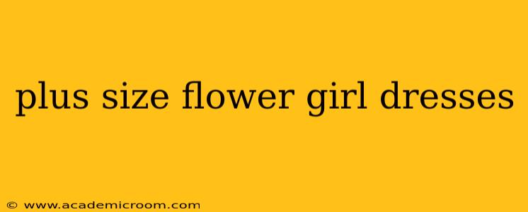 plus size flower girl dresses