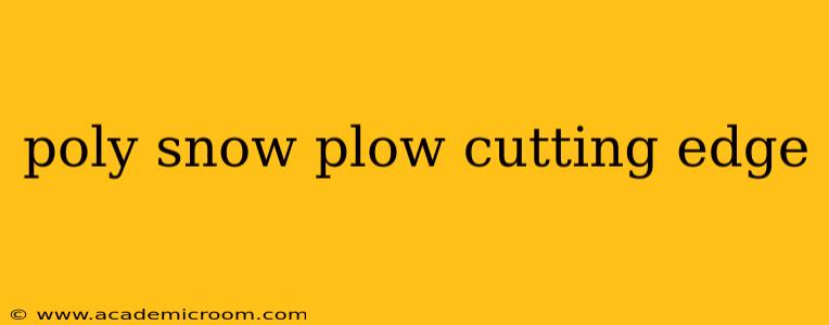 poly snow plow cutting edge