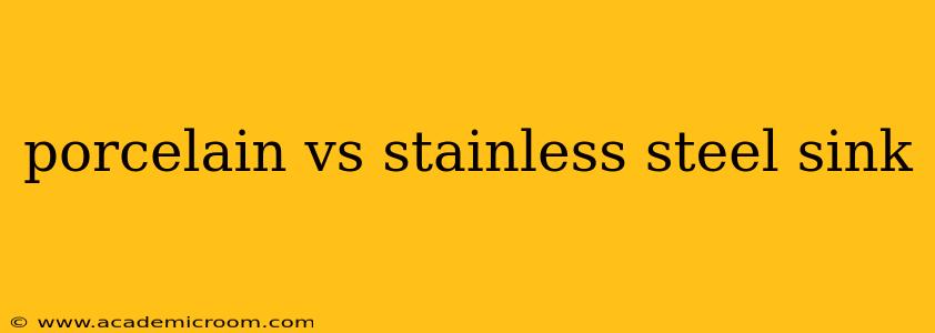 porcelain vs stainless steel sink