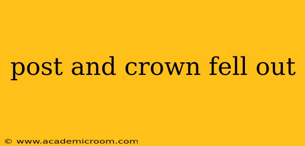 post and crown fell out