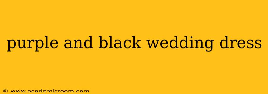purple and black wedding dress