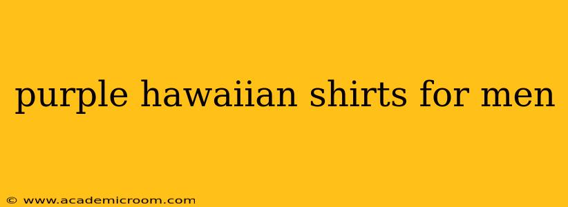 purple hawaiian shirts for men