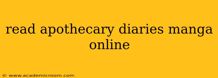 read apothecary diaries manga online