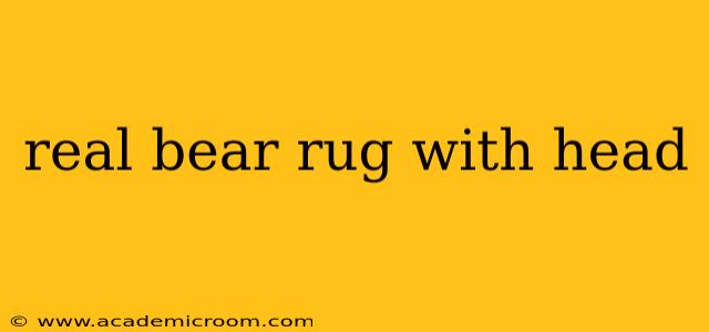 real bear rug with head