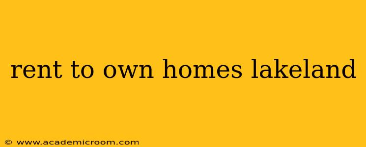 rent to own homes lakeland