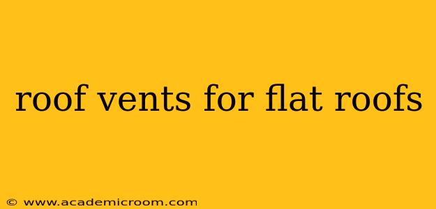 roof vents for flat roofs