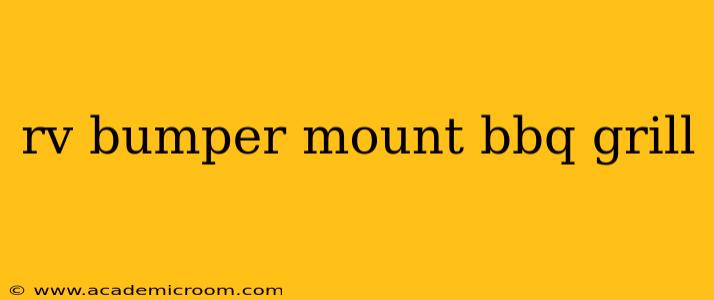 rv bumper mount bbq grill