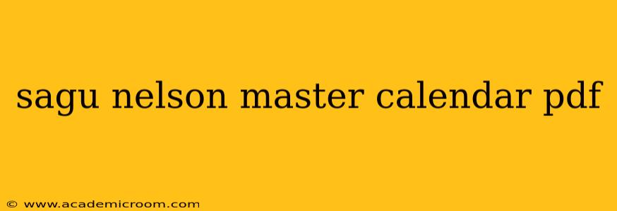 sagu nelson master calendar pdf